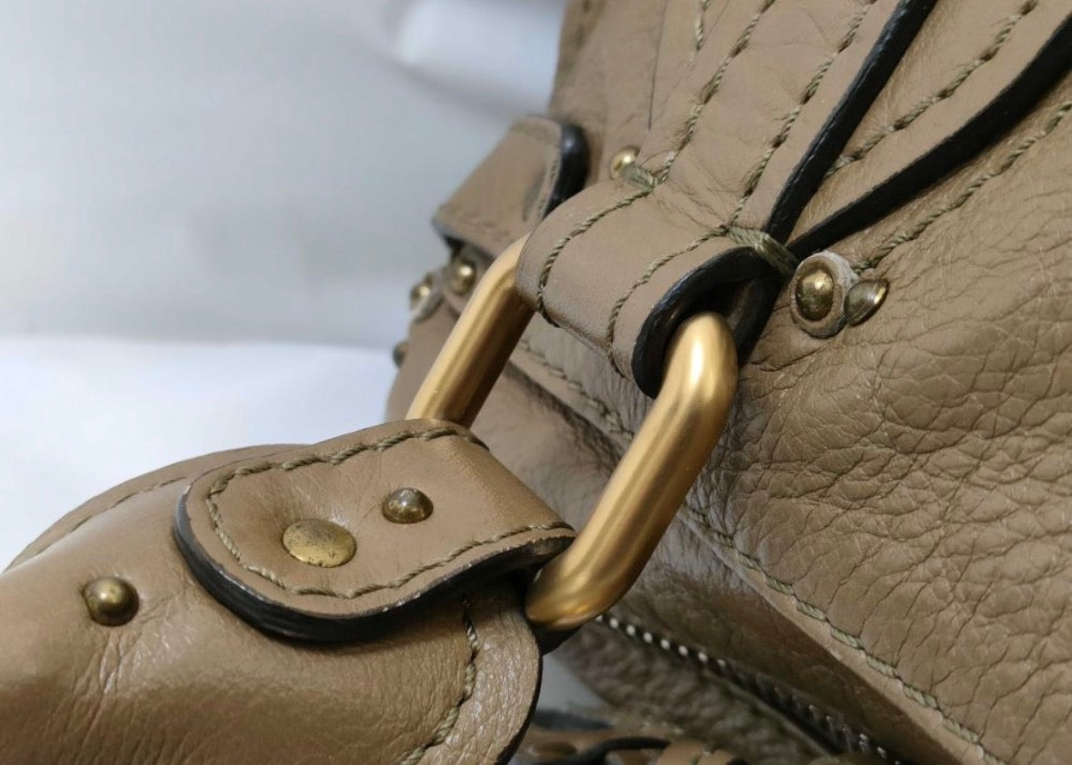 Chloé Taupe Paddington Satchel — detail photograph 2